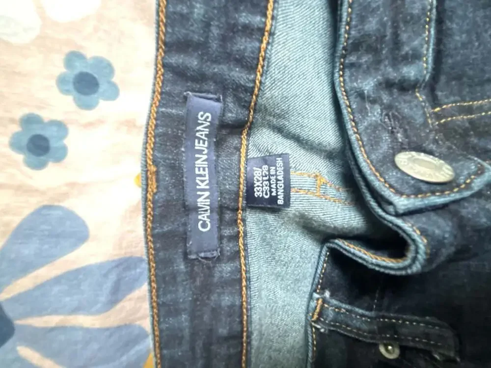 Calvin Klein Jeans CKJ 001 Dark Wash Skinny Jeans with Raw Hem